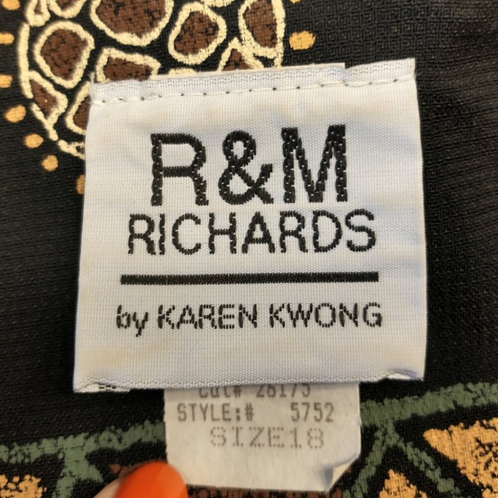Women's R&M Richards by Karen Kwong Vintage Giraffe African Inspired Size 18 - Picture 7 of 16